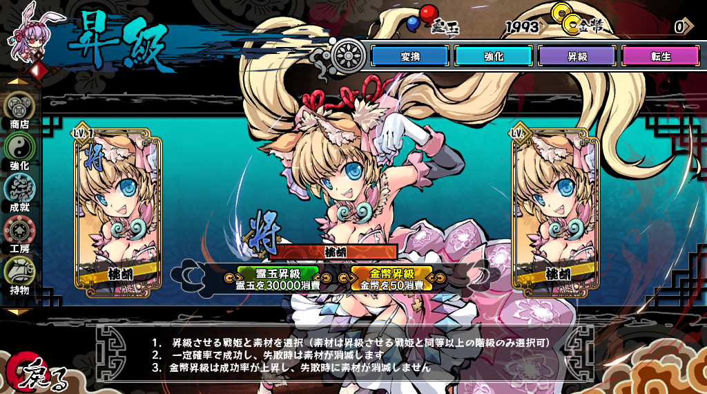 昇級 スクリーンショット
