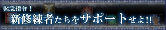緊急指令!新修練者たちをサポートせよ!