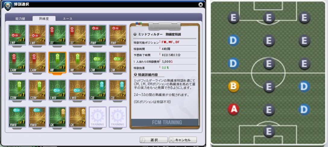 ポジションの熟練度 スクリーンショット