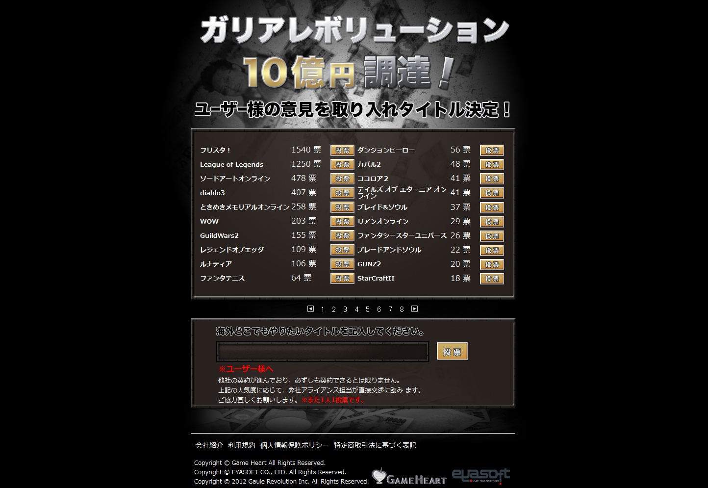 2012年10月31日10時現在のスクリーンショット