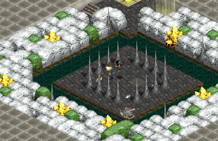 とがった岩場