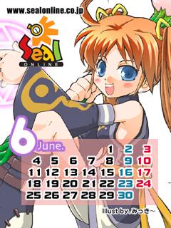 6月限定「シールオンラインカレンダー」