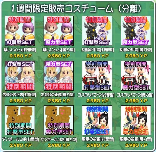 1週間限定販売コスチューム(分離)