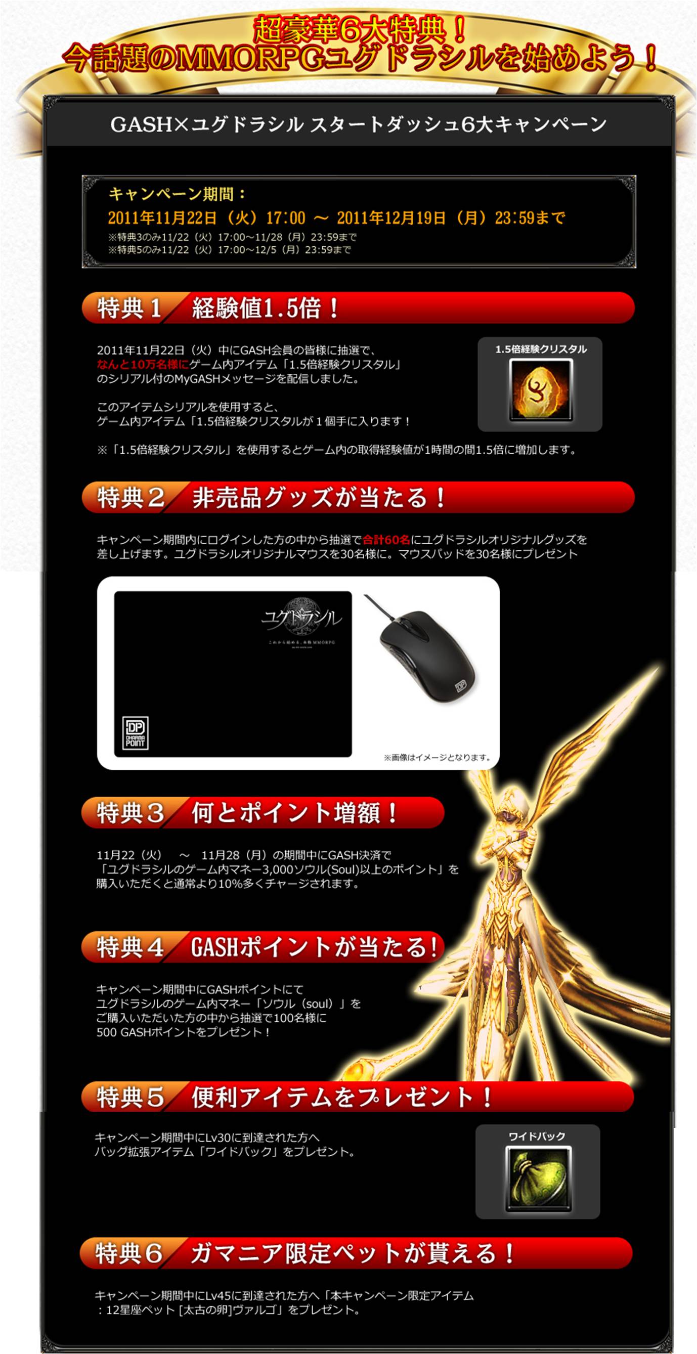 スタートダッシュ6大キャンペーン